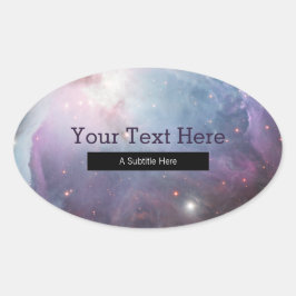Nebula Orion Astronomy roze violet sky sterren Ovale Sticker