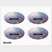 Nebula Orion Astronomy roze violet sky sterren Ovale Sticker (Vel)