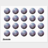Nebula Orion Astronomy roze violet sky sterren Ronde Sticker (Vel)
