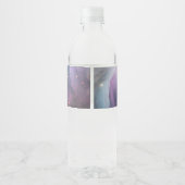 Nebula Orion Astronomy roze violet sky sterren Waterfles Etiket (Achterkant)