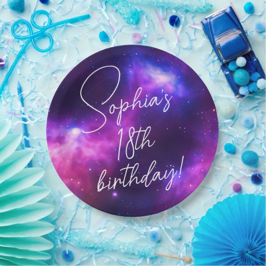 Nebula Papieren Bordje (Feest)