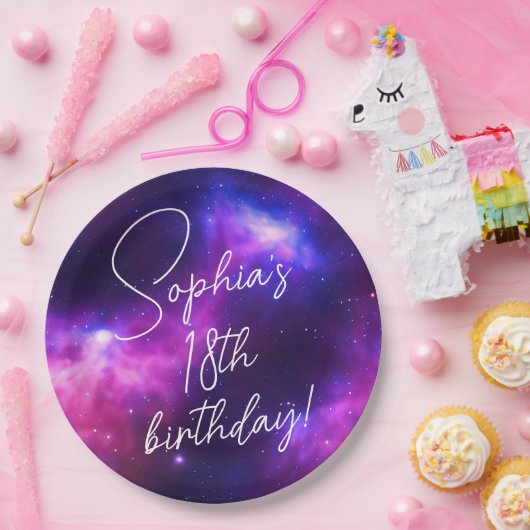 Nebula Papieren Bordje (Feest)