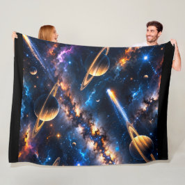 Nebula premium fleece blanket deken