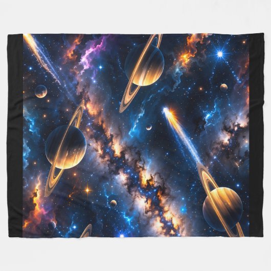 Nebula premium fleece blanket deken (Voorkant (Horizontaal))