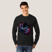 Nebula Pulse - Sci-Fi Hartslag Vector Kunst T-shirt (Voorkant volledig)