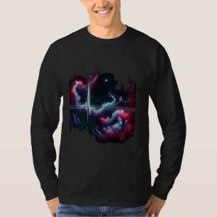 Nebula Pulse - Sci-Fi Hartslag Vector Kunst T-shirt