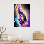Nebula Roaring Paars bij Cosmic Galactic Event Poster (Keuken)