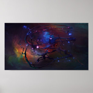 Nebula schilderij van Brian the Tracer Poster