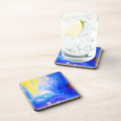 Nebula Stars Blue, Yellow and Milky White. Bestel  Bier Onderzetter (Rechterzijde)