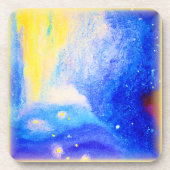 Nebula Stars Blue, Yellow and Milky White. Bestel  Bier Onderzetter (Voorkant)