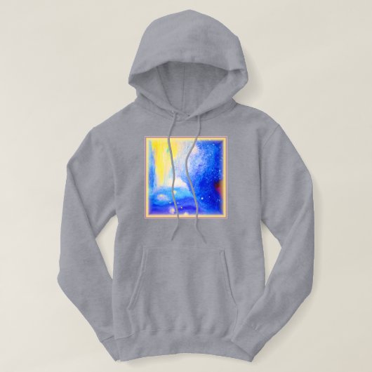 Nebula Stars Blue, Yellow and Milky White. Bestel  Hoodie (Design voorkant)