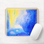 Nebula Stars Blue, Yellow and Milky White. Bestel  Muismat (Met muis)