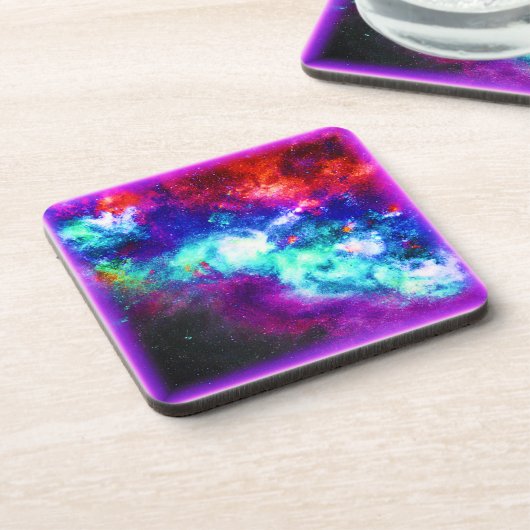 Nebula Stars Digital Art Design. Bestel nu Bier Onderzetter (Linkerzijde)