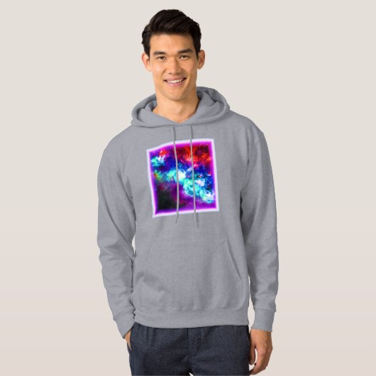 Nebula Stars Digital Art Design. Bestel nu Hoodie (Voorkant volledig)