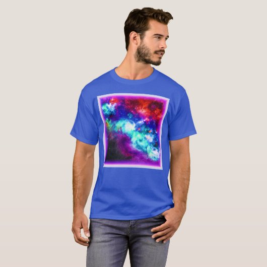 Nebula Stars Digital Art Design. Bestel nu T-shirt (Voorkant volledig)