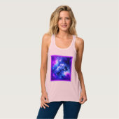 "Nebula Stars" - Een verbluffende digitale kunst m Tanktop (Volledige Voorkant)