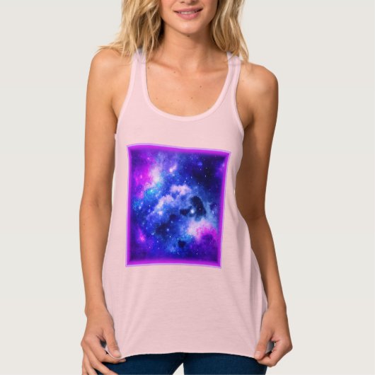 "Nebula Stars" - Een verbluffende digitale kunst m Tanktop (Voorkant)