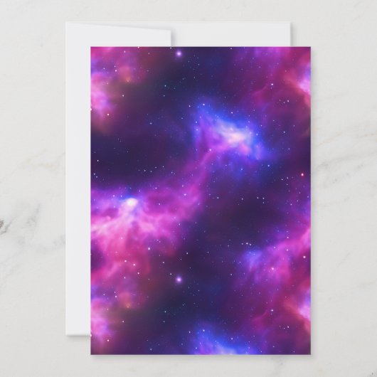 Nebula Verjaardag Uitnodiging (Achterkant)