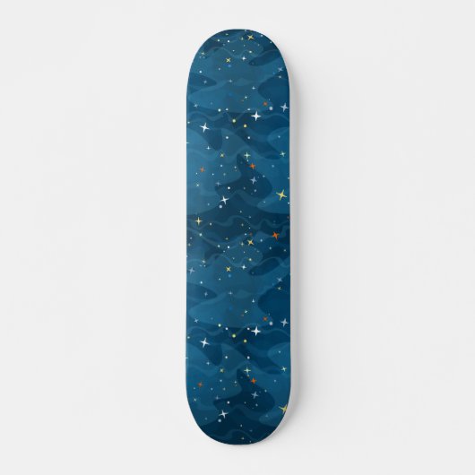 Nebula Waves en sterrenpatroon ✨ Persoonlijk Skateboard (Voorkant)