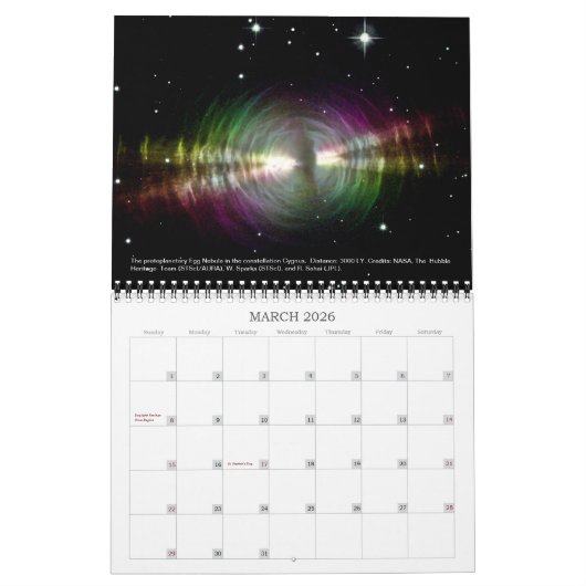 Nebulae 2022 RuimtevaartAfbeeldingen Kalender (Mar 2026)