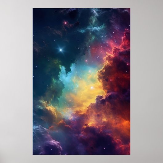 Nebulae Overture: Planetaire wandtapijt Poster (Voorkant)