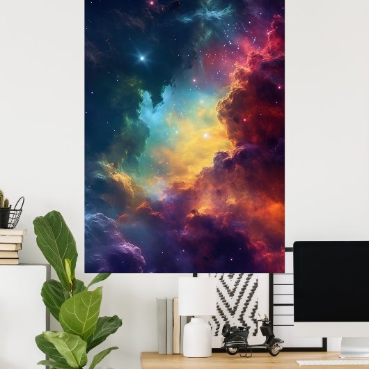 Nebulae Overture: Planetaire wandtapijt Poster (Thuiskantoor)