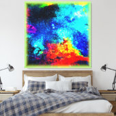 Nebulae's regenboog van kleuren. Bestel nu Canvas Afdruk (Insitu (Slaapkamer))