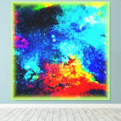 Nebulae's regenboog van kleuren. Bestel nu Canvas Afdruk (Insitu (Houten vloer))