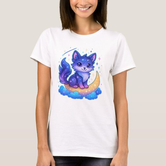 Nebulafox Kawaii Cosmic Fox Shirt (Voorkant)
