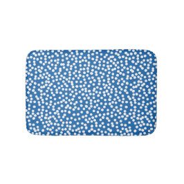 Nebulas Blue met White Snow Stippen Badmat