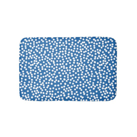 Nebulas Blue met White Snow Stippen Badmat (Voorkant)