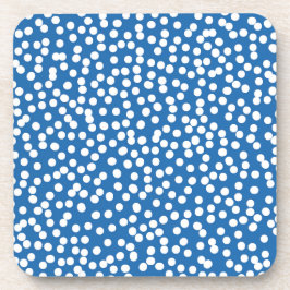 Nebulas Blue met White Snow Stippen Bier Onderzetter