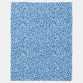 Nebulas Blue met White Snow Stippen Fleece Blanket Deken