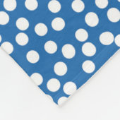 Nebulas Blue met White Snow Stippen Fleece Blanket Deken (Hoek)
