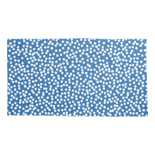 Nebulas Blue met White Snow Stippen Kussensloop (Achterkant)