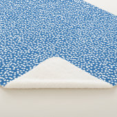 Nebulas Blue met White Snow Stippen Sherpa Deken (3/4)