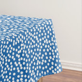 Nebulas Blue met White Snow Stippen Tablecloth Tafelkleed (Voorbeeld)