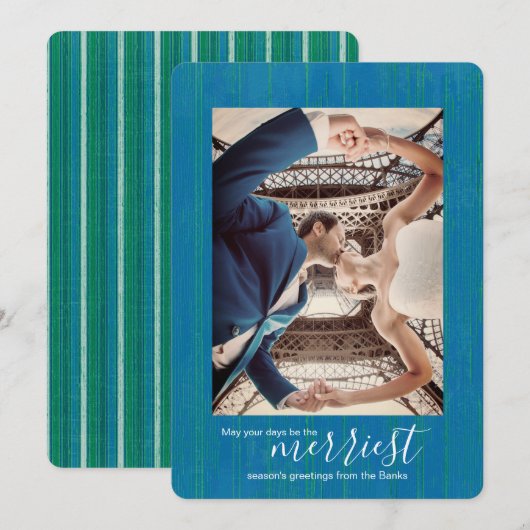 Nebulas Blue Stripe, kerstkaart (Voorkant / Achterkant)