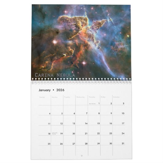 Nebulas Calendar Kalender (Jan 2026)