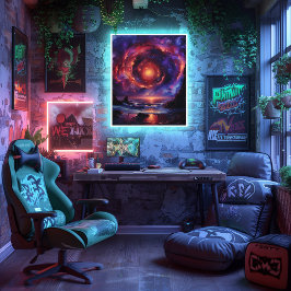 Nebulosa de Amanecer Cósmico Perfect Poster