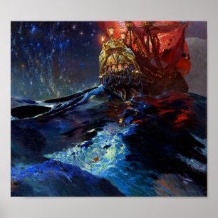 Nec Mergitur van Ferdynand Ruszczyc Colorful Ship Poster