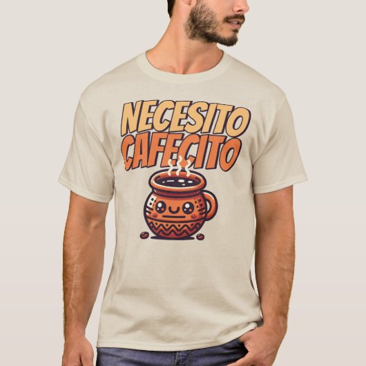 Necesito Cafecito Café De Olla Spaans T-shirt (Voorkant)