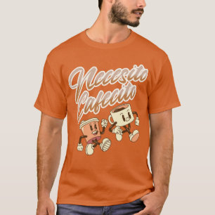 Necesito Cafecito Oranje Vintage Spaans T-shirt