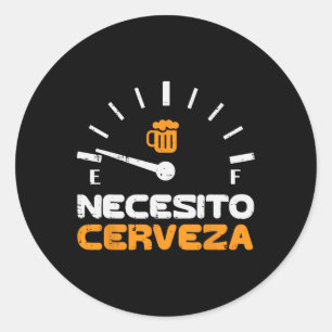 Necesito Cerveza Grappig Mexicaans Spaans Cinco De Ronde Sticker