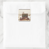 Necessaire van Napoleon I Vierkante Sticker (Tas)