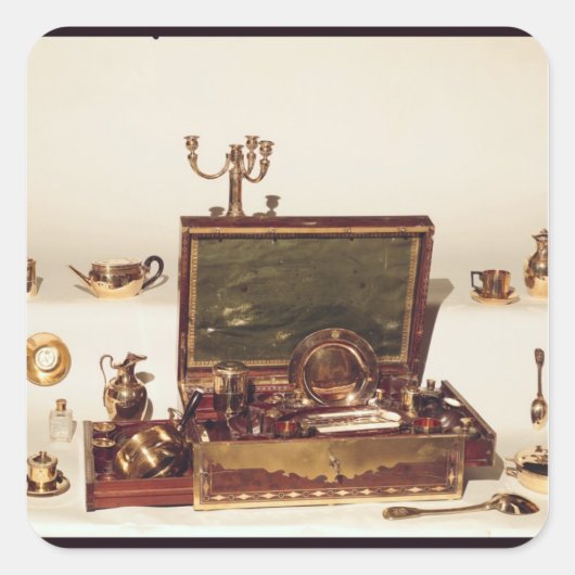 Necessaire van Napoleon I Vierkante Sticker (Voorkant)