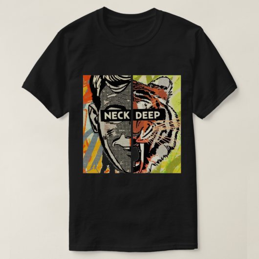NECK DEEP 06 EN TIGER ART POPULAR 99NAME T-SHIRT (Design voorkant)