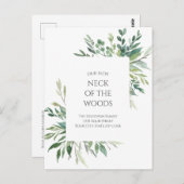 Neck of the Bossen Greenery Moving Announcement Briefkaart (Voorkant / Achterkant)