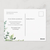 Neck of the Bossen Greenery Moving Announcement Briefkaart (Achterkant)