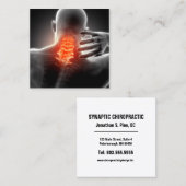 Neck Pain Photo Graphic Square Chiropractic Vierkante Visitekaartje (Voorkant / Achterkant)